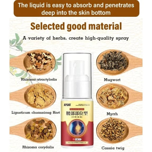 Apgar Back Pain Relief Spray ingredients