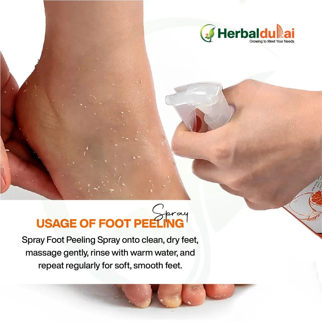 How to use foot peeling spray