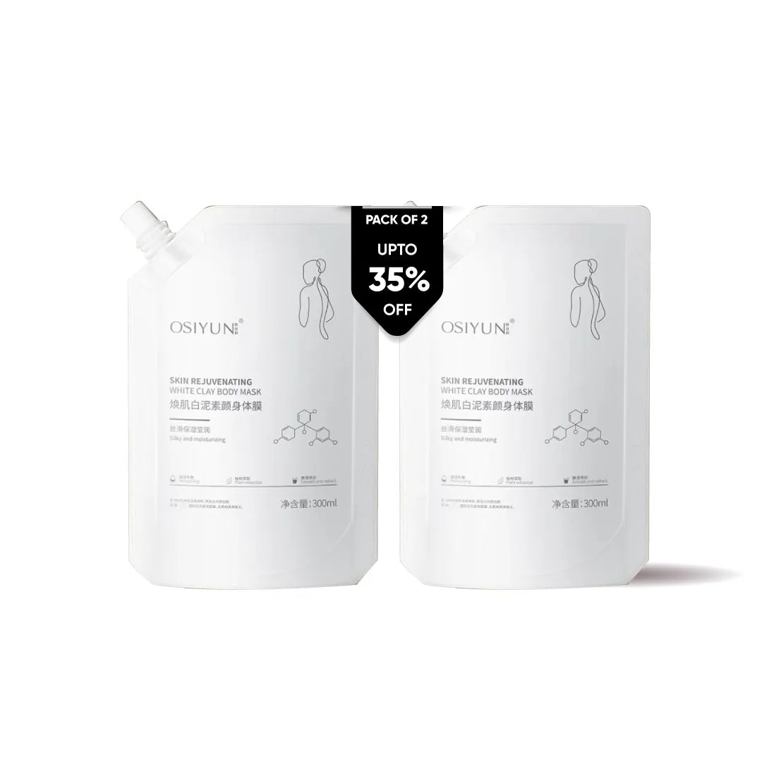 Osiyun Revitalizing White Clay Body Mask Pack of two