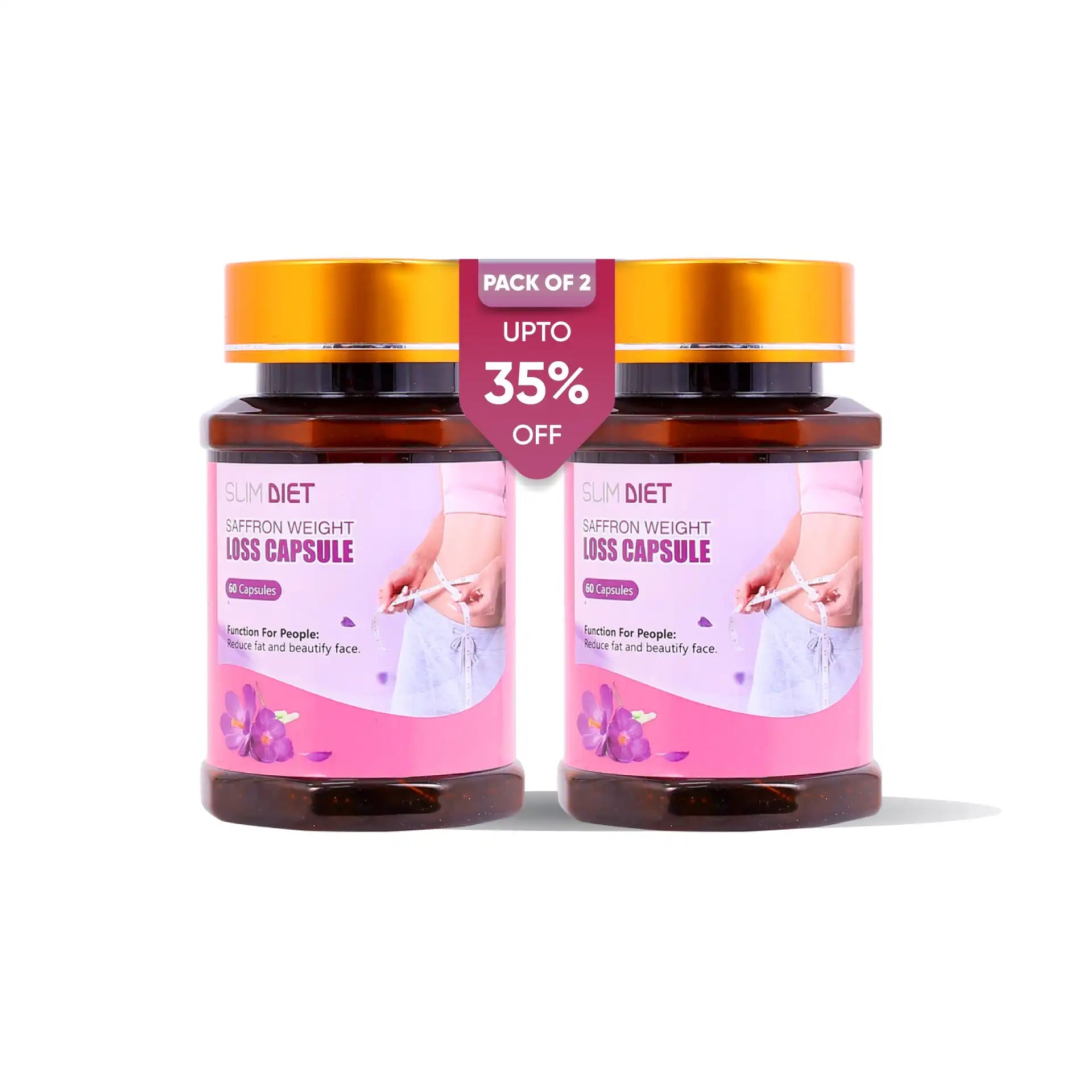 Slim Diet Saffron Weight Loss Capsule Pack of Two