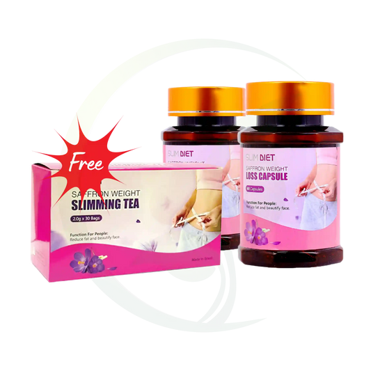 Buy Two bottles of weight loss products get Free Saffron Weight Slimming Tea