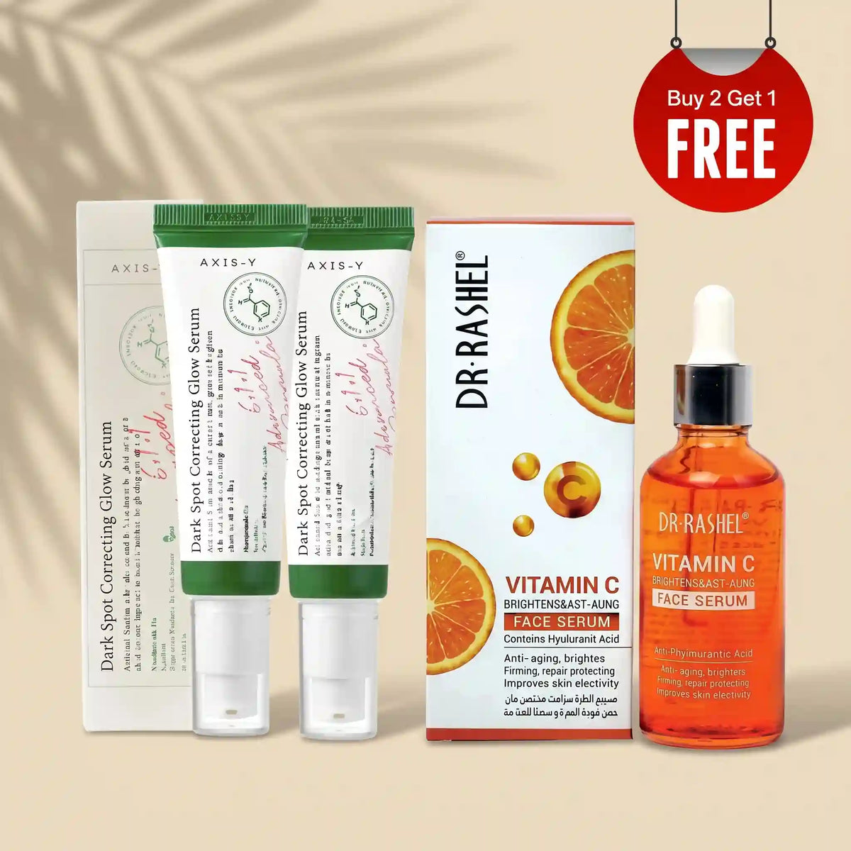 Buy 2 Axis-Y Glow Serums Get 1 Vitamin C Serum Free