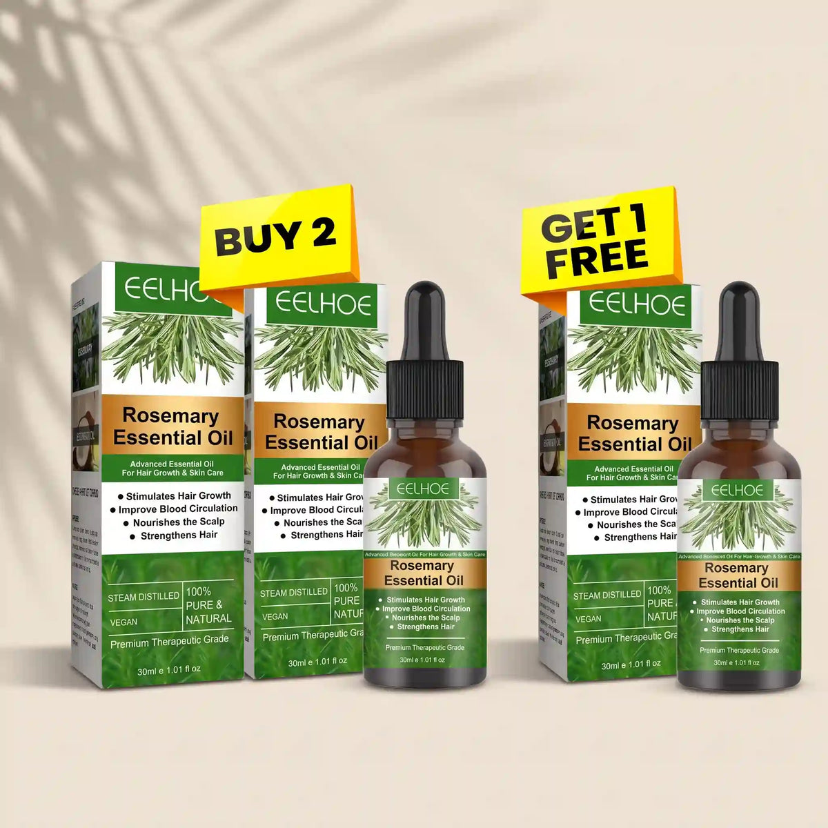 Buy 2 Eelhoe Rosemary Essential Oil and Get 1 FREE
