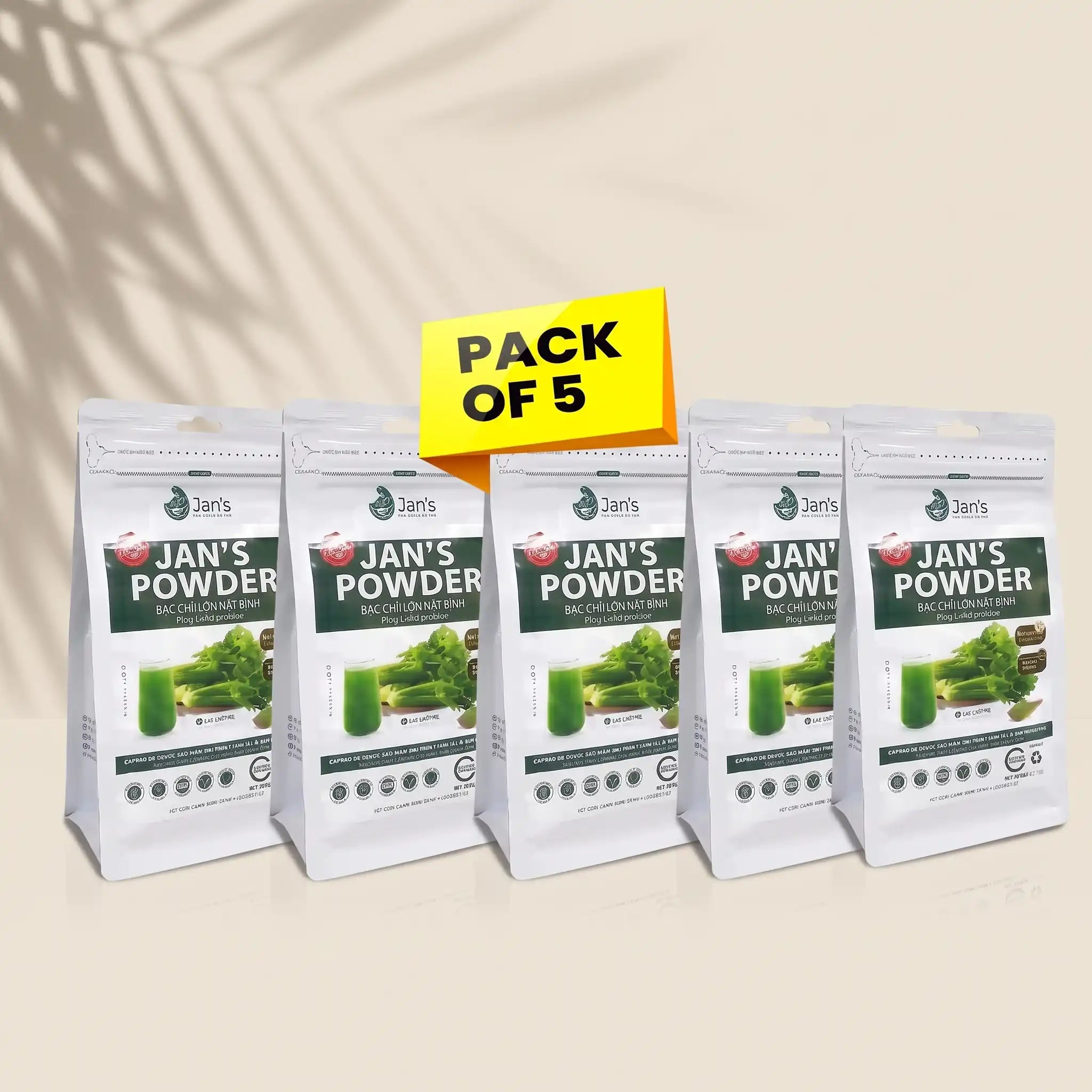JAN'S Celery Powder for Weight Loss Pack of 5