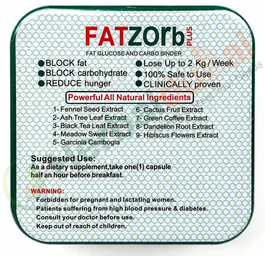Fatzorb Box Back Side - Herbal Dubai