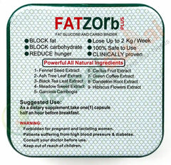 Fatzorb Box Back Side - Herbal Dubai