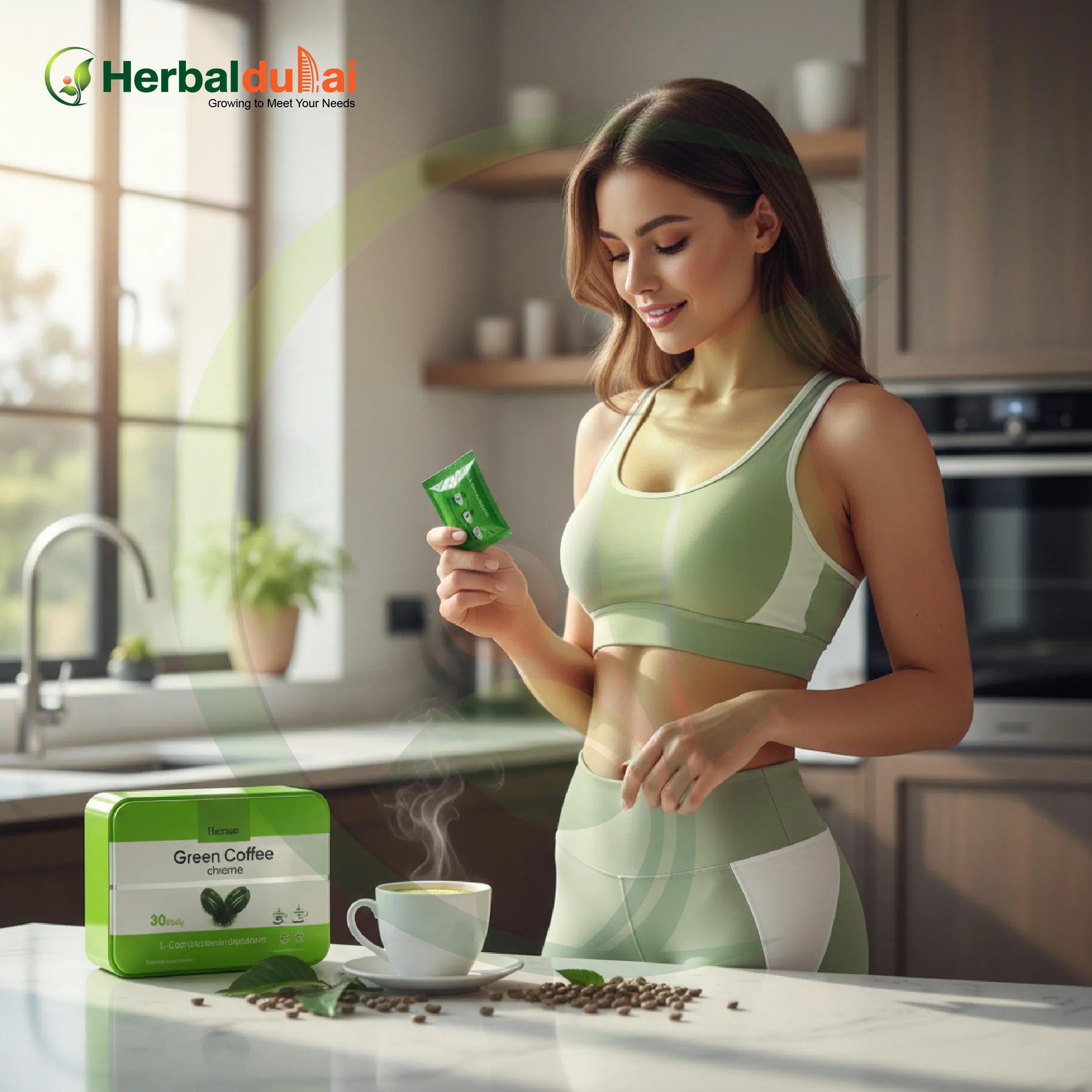 Green Coffee Chrome By Herman Sachets