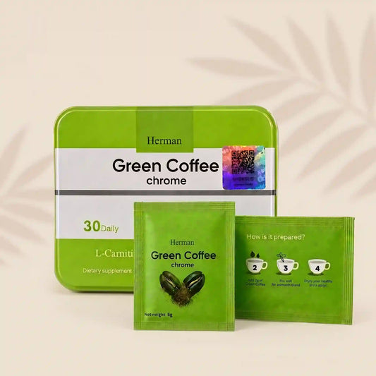 Herman Green Coffee Chrome 30 Sachets - Herbal Dubai