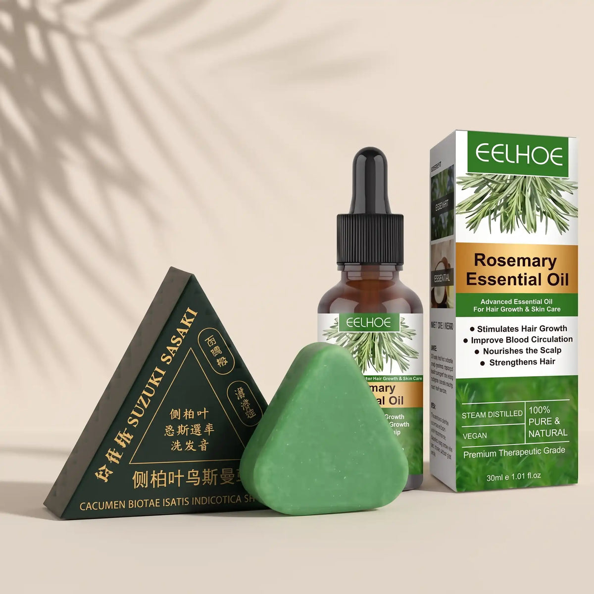 Seven Green Nature Hair Soap Eelhoe Rosemary Essential Oil