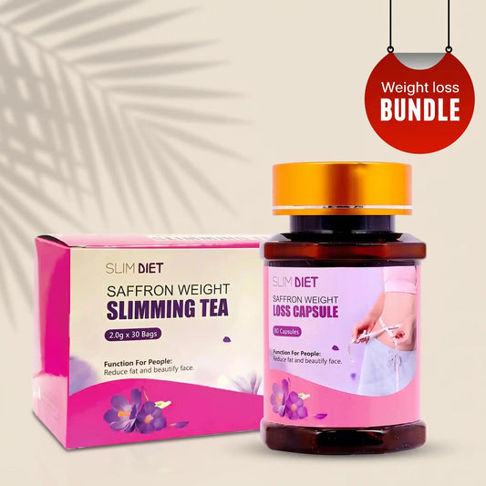 Slim Diet Saffron Capsule Tea Weight Loss Bundle - Herbaldubai