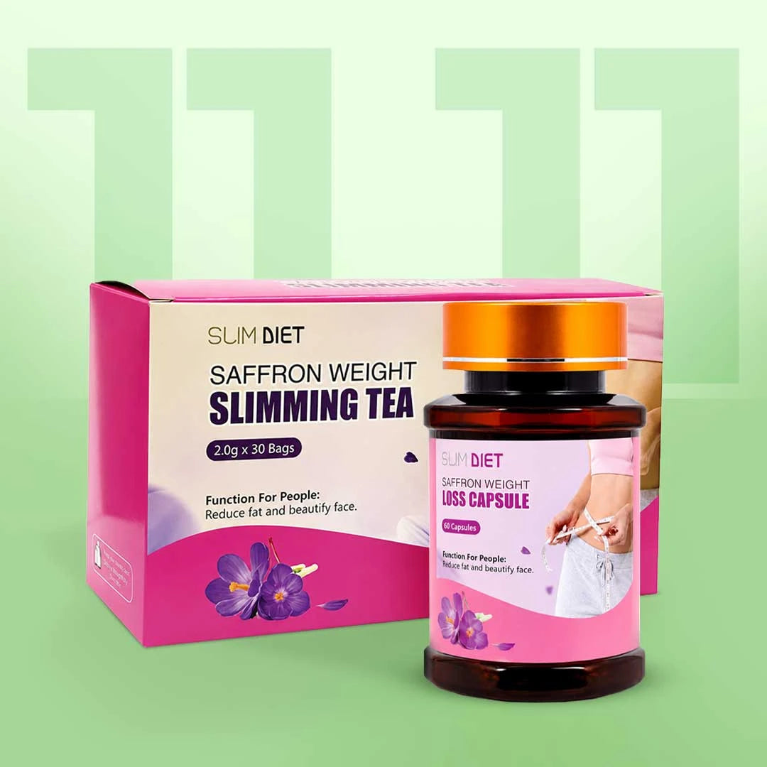 Slim Diet Saffron Capsules and Tea Bundle 11.11 Sale