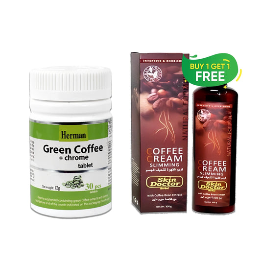 Buy 1 Green Coffee Plus Chrome Tablet Get Slimming Coffee Cream 